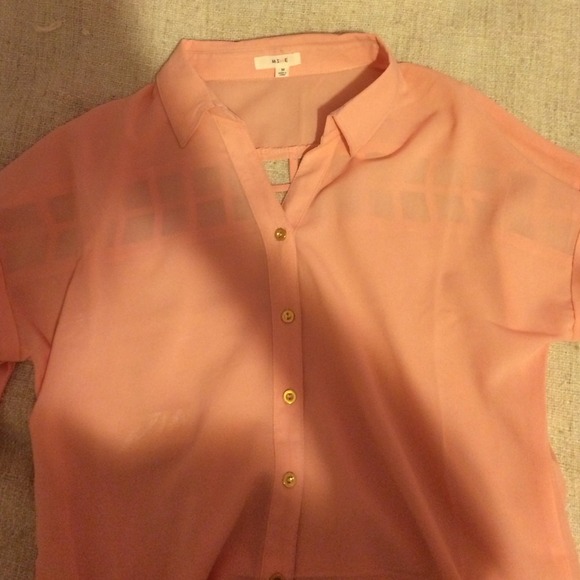 Light pink sheer top