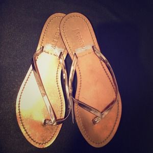 J.crew leather flip flops