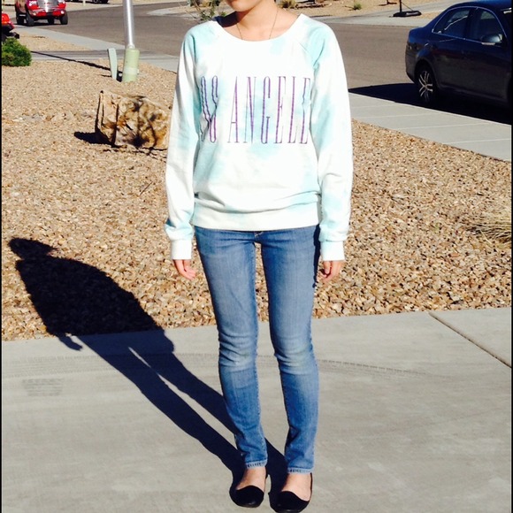 Blue and White LOS ANGELES Sweater