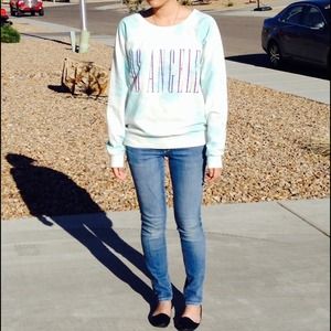 Blue and White LOS ANGELES Sweater