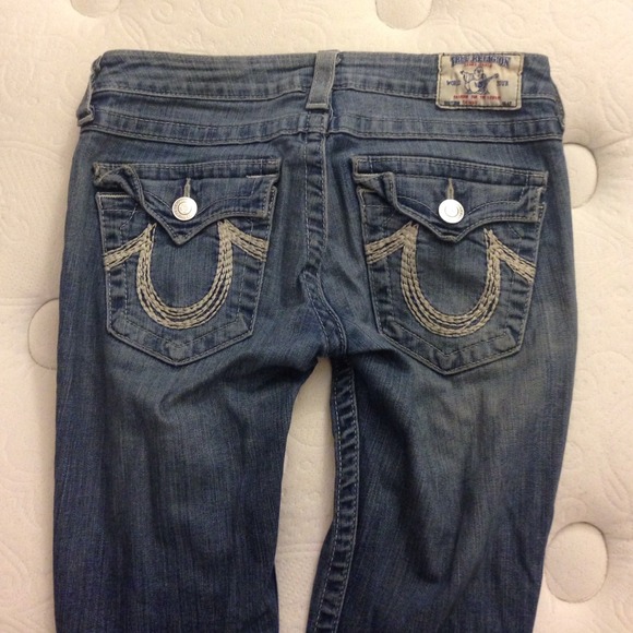 True Religion light wash skinny jeans