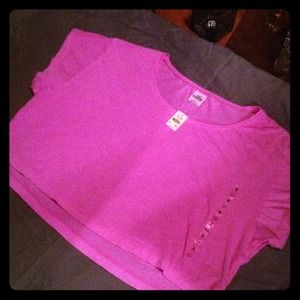 VS PINK boxy cropped tee, small