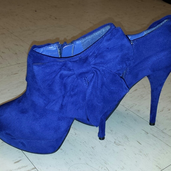 Blue Booties with Bow