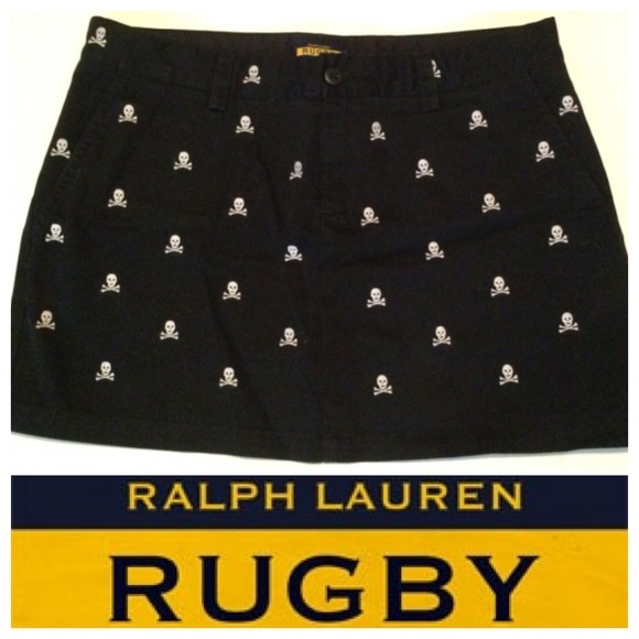 Ralph Lauren Rugby Skirt with Skull Pattern
