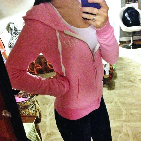 XS Victoria's Secret PINK bubblegum pink hoodie 💕