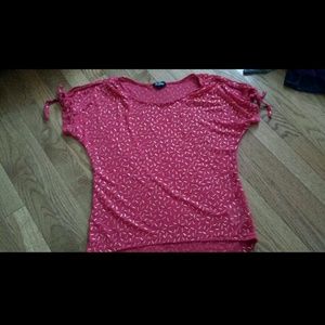 Red sequin top