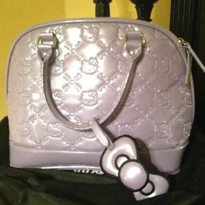 New Hello Kitty lilac purple embossed bag
