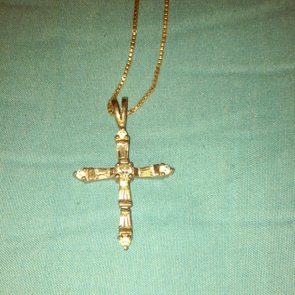 Silver cross necklace