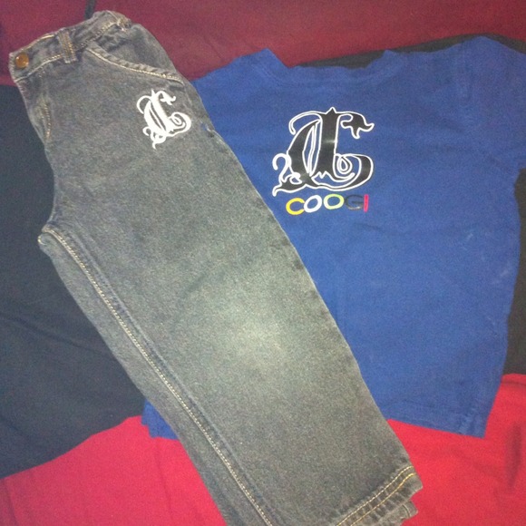 T-shirt and jeans