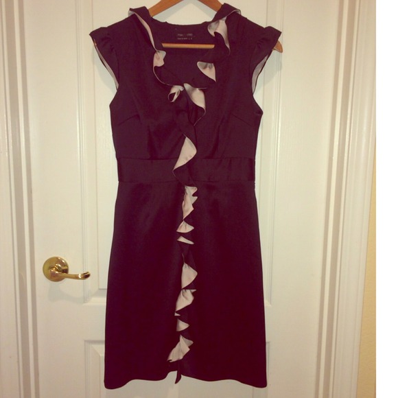 MAX & CLEO Black and Champagne Cocktail Dress!