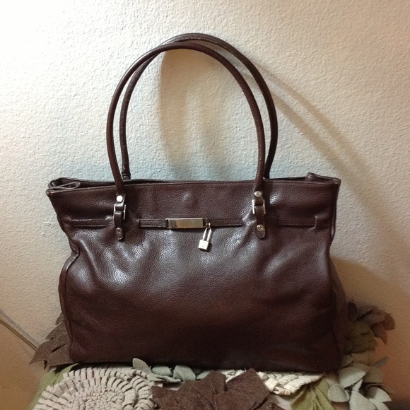 Claude Gerard Paris brown leather bag large
