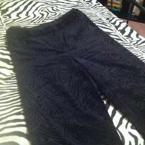 🎉🍾🎉Express Black Velvet Zebra Print Pants