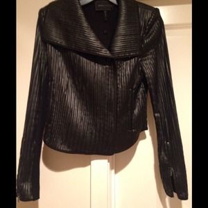 BCBG "sully" jacket. Black. Pleather/polyester.