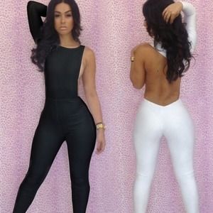 Black and white jumpsuit