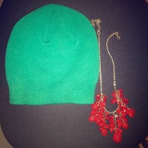 Green beanie