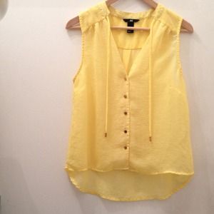 ON HOLD - Bright Yellow Sleeveless Blouse