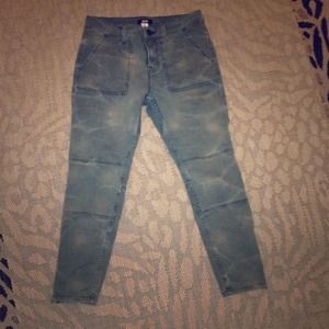 Army green BDG capris