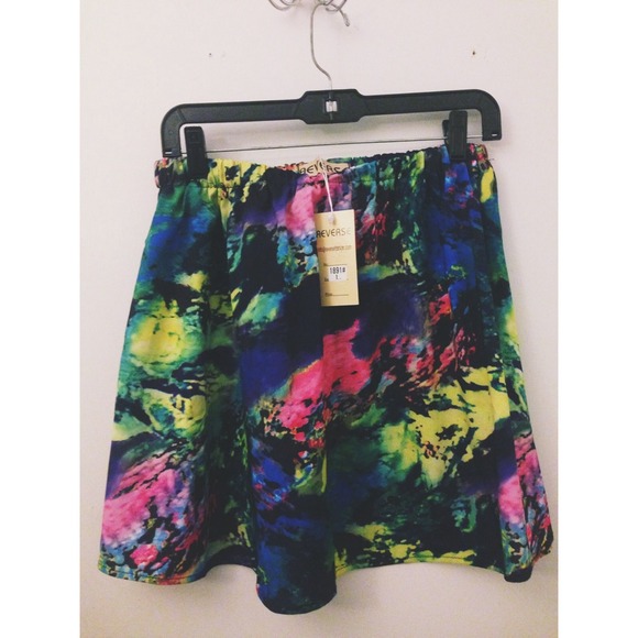 Multi-colored skater skirt