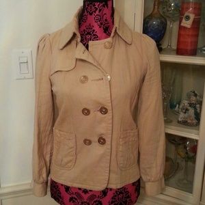 Beige double breasted jacket