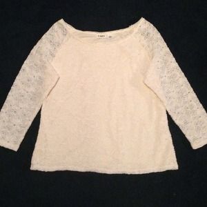 Off White Lace Blouse with Lining