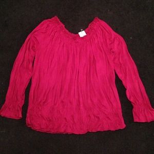 Cranberry Long-sleeve Blouse