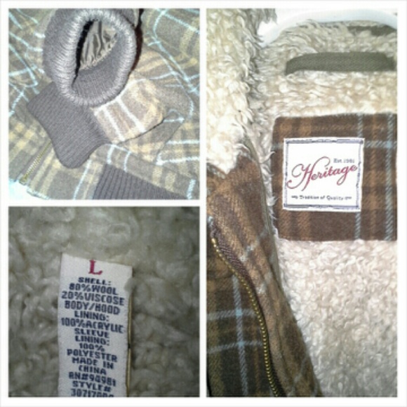 Heritage Brown Wool Jacket size L - Picture 3 of 4