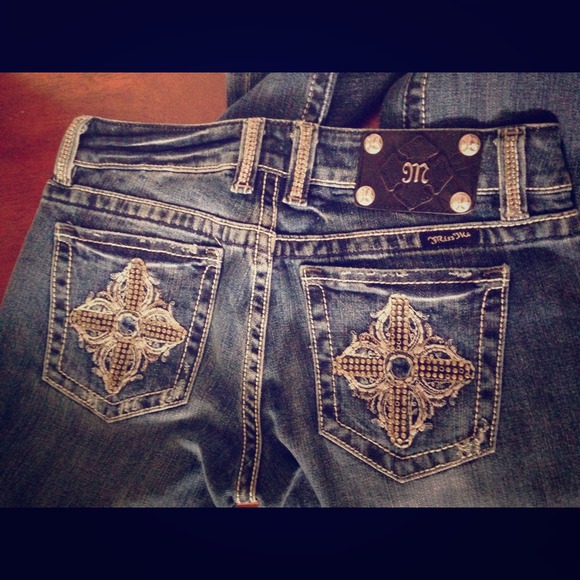 MISS ME jeans w rhinestones sz 6
