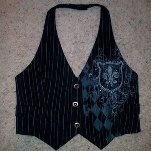 Pin striped vest...Cute!