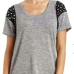 2b bebe grey studded shirt