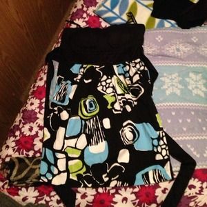 Dress with blue and green