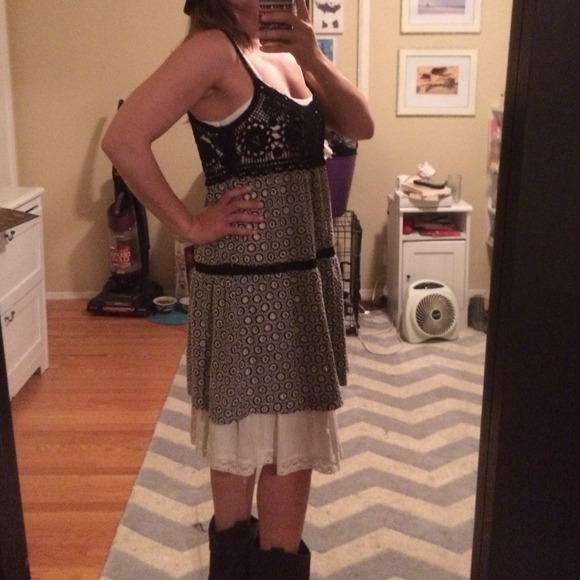 Vasteed sun dress with full white slip - Picture 3 of 4