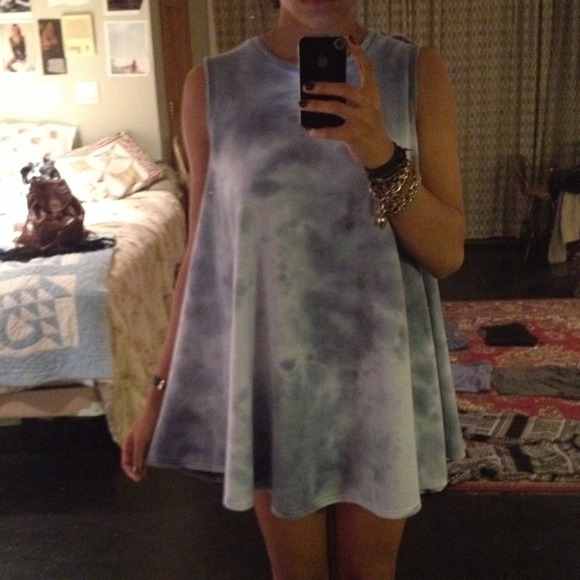 Baby blue tye dye dress