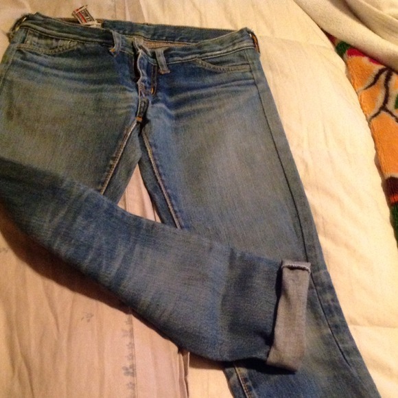 Denim ankle jeans