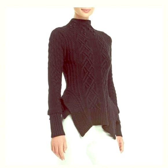 Bcbg Maylin Cable knit sweater. Black.