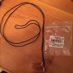 Sterling Silver/Black string necklace