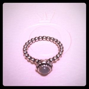 Pandora Birthday Bloom Moonstone ring