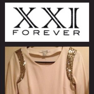 Cream and gold Forever 21 top