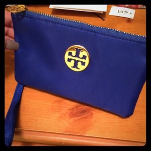 Blue Wristlet/ Make up pouch