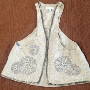 AE Beaded Floral Vest