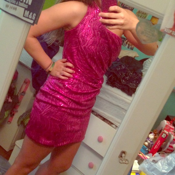 ❌Sold❌As U Wish pink sequin dress