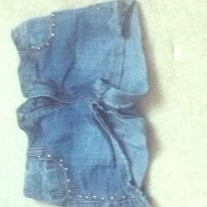 Studded Jean Shorts