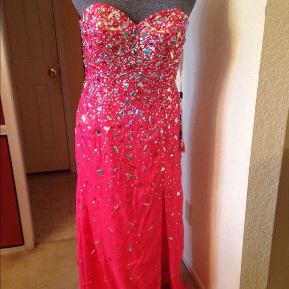 16W New Night Moves Watermelon Dress - Picture 2 of 4