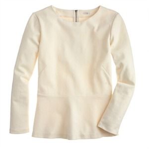 J.Crew Ponte Peplum Top