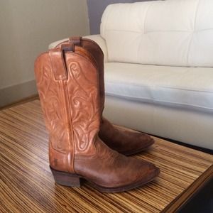 Frye cowboy boots.