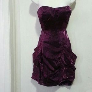 ?Party Dress?Sz. LG Deep Purple Satin feel dress