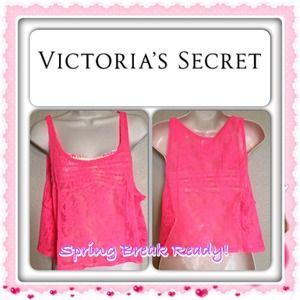 Spring Break Ready VS Pink Mesh Halter