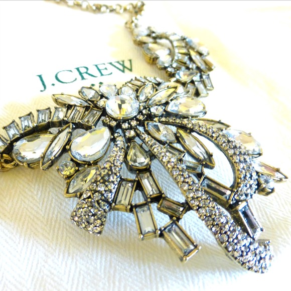 J. Crew Jewelry - ✨🆕 J. Crew statement bow flower crystal necklace J. Crew Jewelry - ✨🆕 J. Crew statement bow flower crystal necklace
