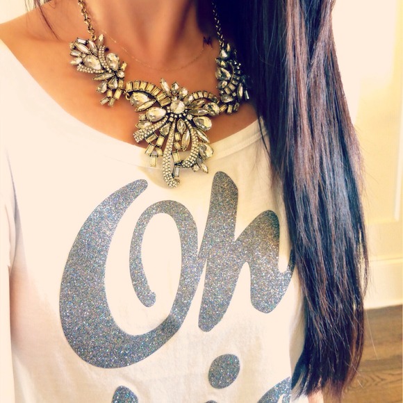 J. Crew Jewelry - ✨🆕 J. Crew statement bow flower crystal necklace J. Crew Jewelry - ✨🆕 J. Crew statement bow flower crystal necklace