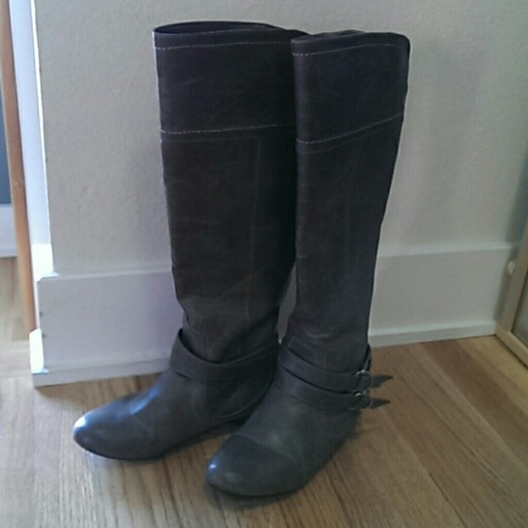 SOLD Grey knee high boots