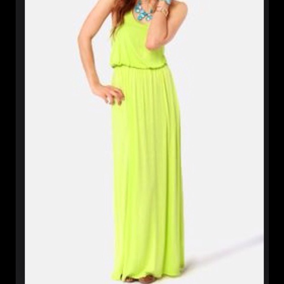 Lime green maxi dress